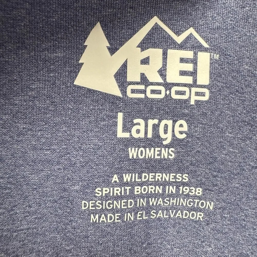 REI Co-op Womens Large Athletic Shirt Short Sleeve Performance Top Purple